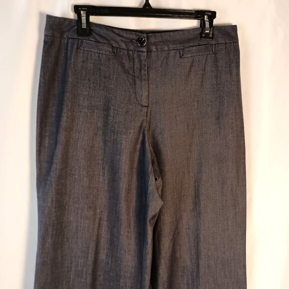 J Jill High Rise Wide Leg Pants Gray Women’s 12P Stretch Comfort Excellent - Picture 7 of 7